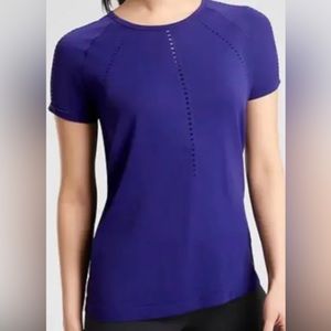 SOLD ATHLETA Foothill Seamless Tee Size Medium Poseidon Blue Like New Condition